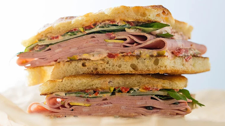 Mortadella sandwich