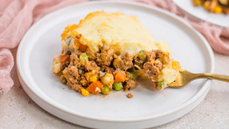 Serving of shepherd's pie