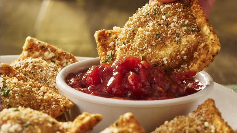 Toasted ravioli appetizer