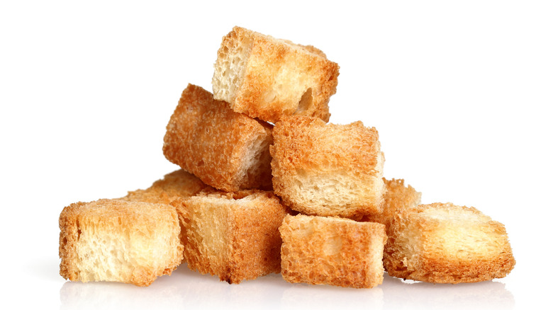 pile of croutons