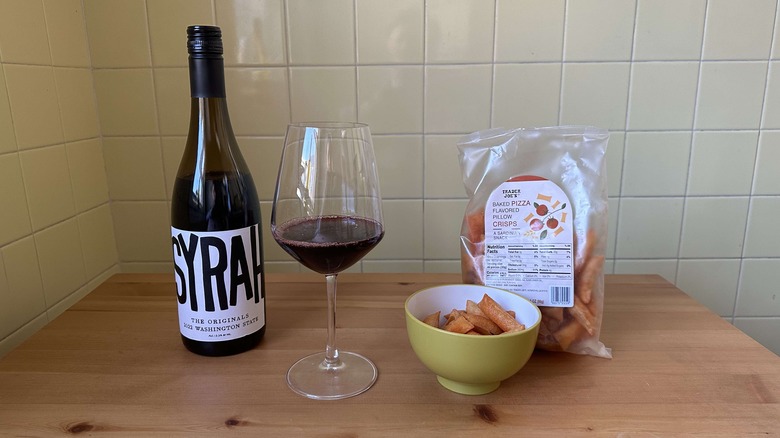 Wine and pizza crisps