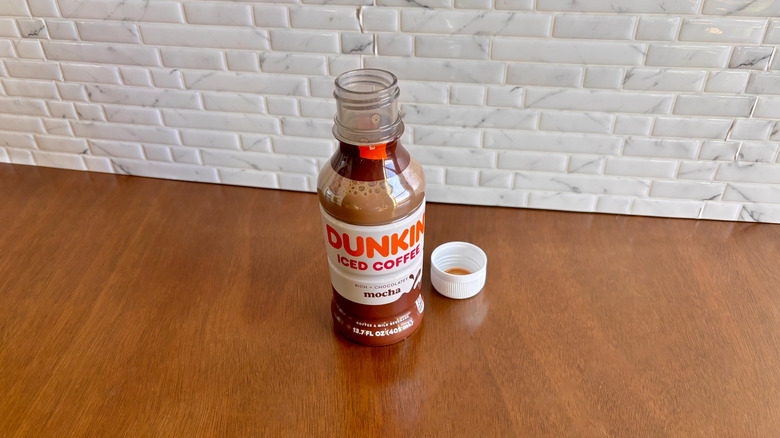 Dunkin' mocha iced coffee bottle