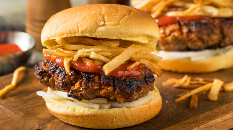 Cuban hamburger on a plate