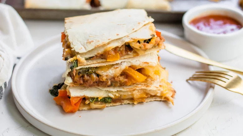 cut quesadilla squares 