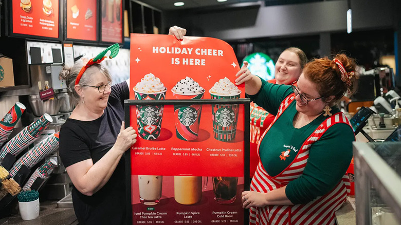 Employees updated Starbucks menu