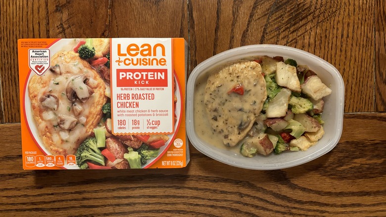 lean cuisine frozen dinner on table