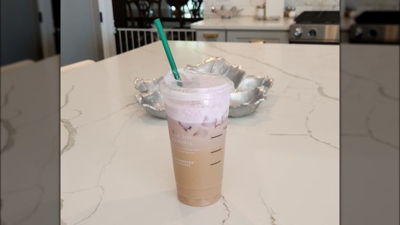 white chocolate mocha with lavender