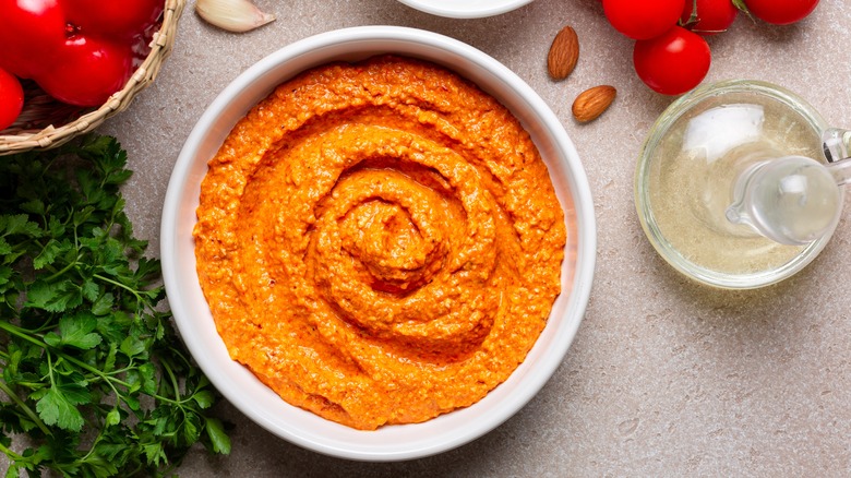 Bowl of romesco sauce