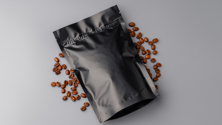 Bag of coffee beans