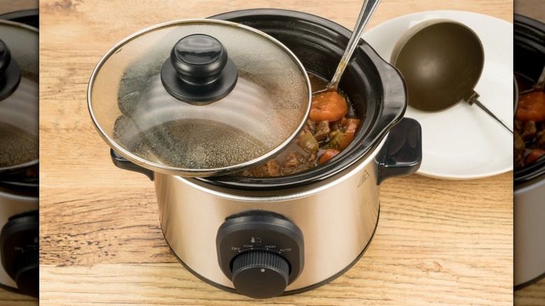 lid open slow cooker