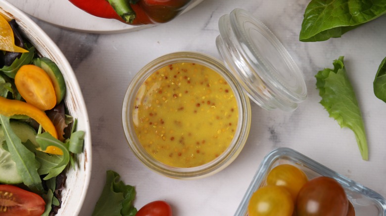 classic vinaigrette with salad ingredients