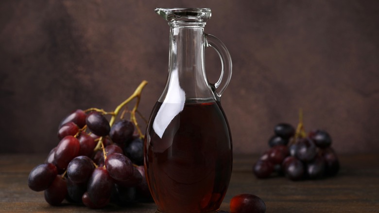 red wine vinaigrette with grapes