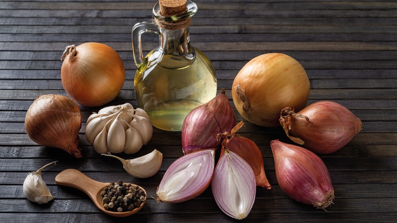 ingredients for shallot dressing