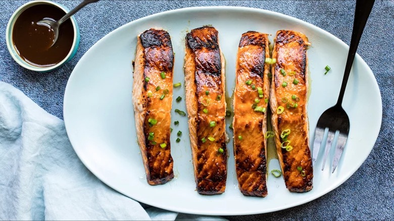 Bourbon Glazed Salmon