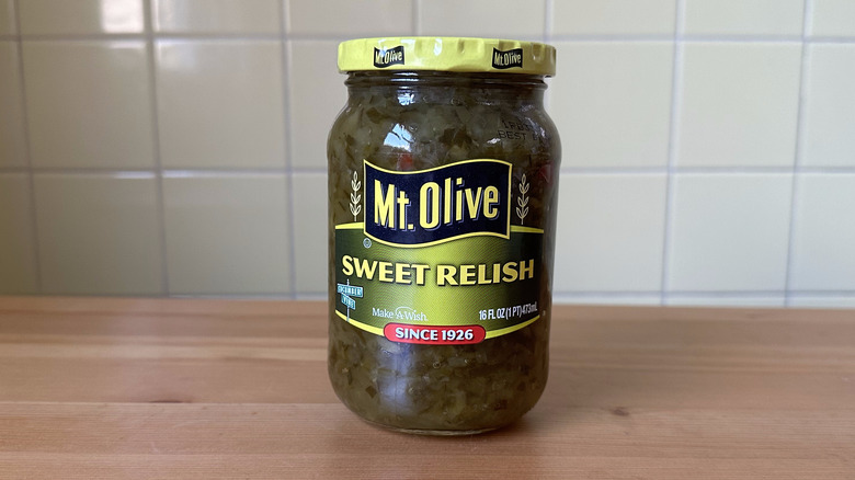 jar of Mt. Olive relish