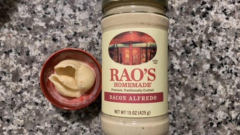 Rao's bacon Alfredo pasta sauce