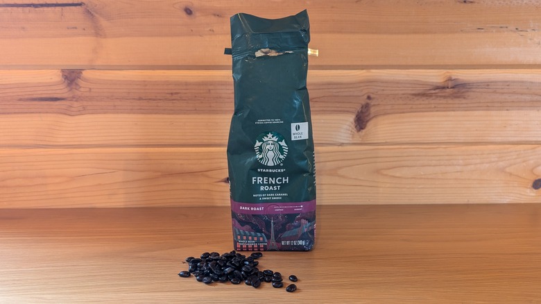 bag of coffee with beans