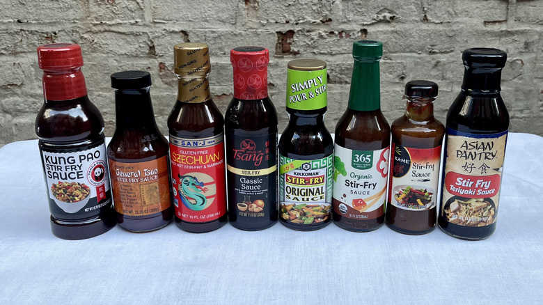 assorted stir-fry sauces