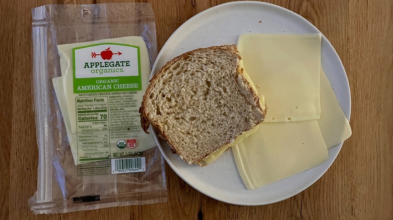 Applegate Organics American cheese on plate