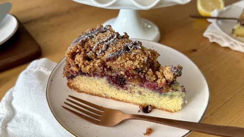 Blueberry lavender coffee cake 