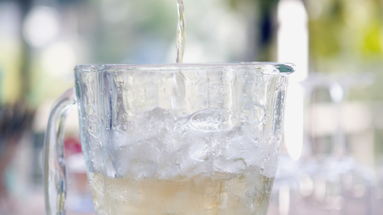 blender with ice and liquor