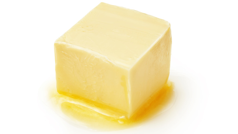 Melting cube of butter