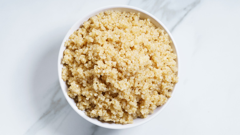 cooked quinoa in bowl