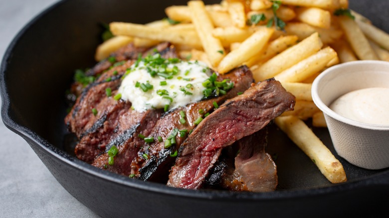 steak frites with compound butter