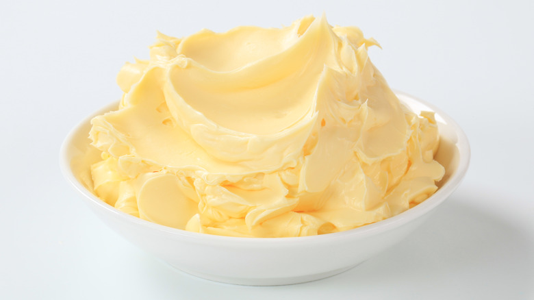 bowl of soft butter