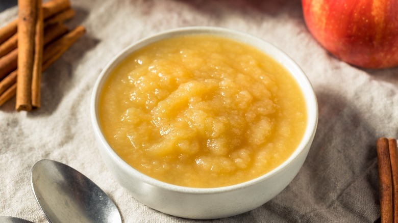 Applesauce in a bowl