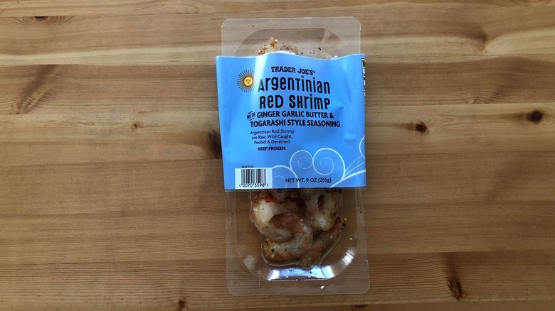 Trader Joe's frozen Argentinian shrimp package