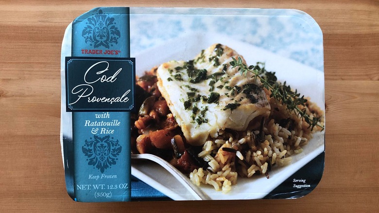 Trader Joe's frozen cod with ratatouille package