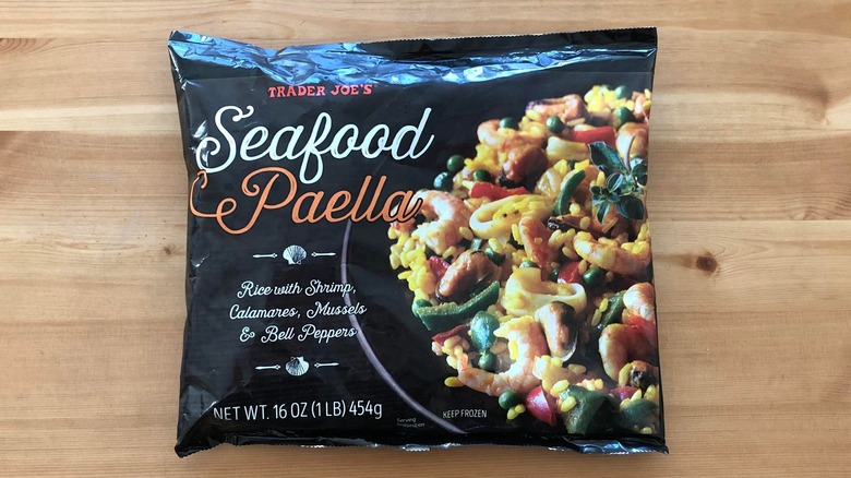 Trader Joe's Seafood Paella package