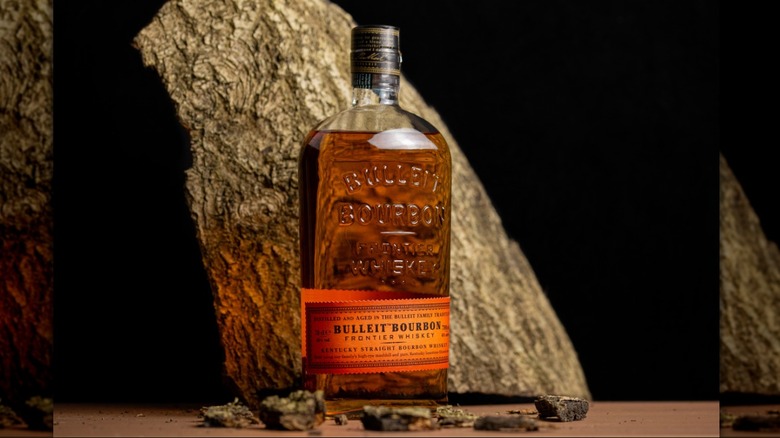 Bulleit bourbon and wood