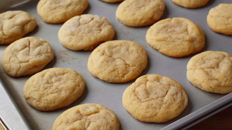 Sugar cookies in nonstick pan