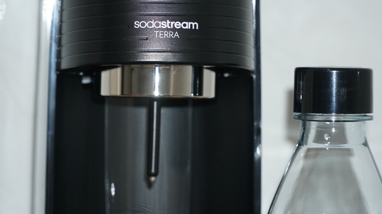 SodaStream nozzle and bottle