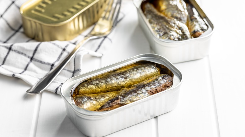 tins of sardines