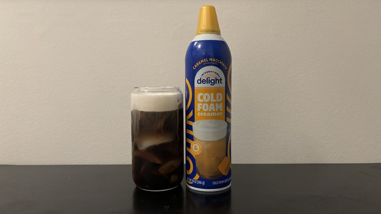 international delight caramel macchiato cold foam can