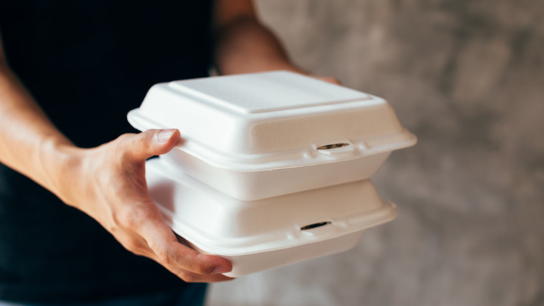 Stack of to-go containers