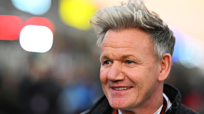 Gordon Ramsay smiling during a red carpet event