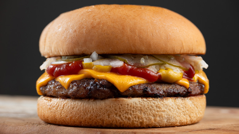 The Quarter Pounder with cheese on a table