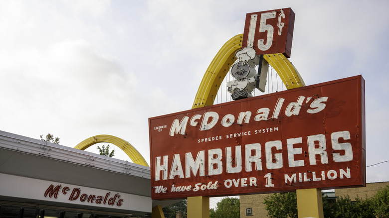 McDonald's original hamburger sign