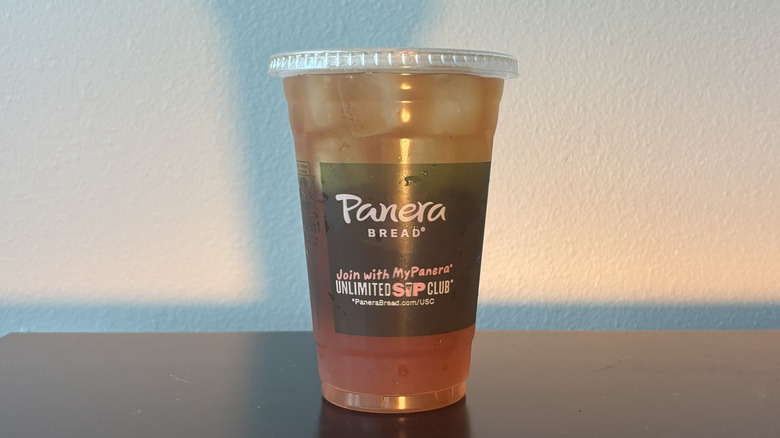 Panera clear iced tea cup