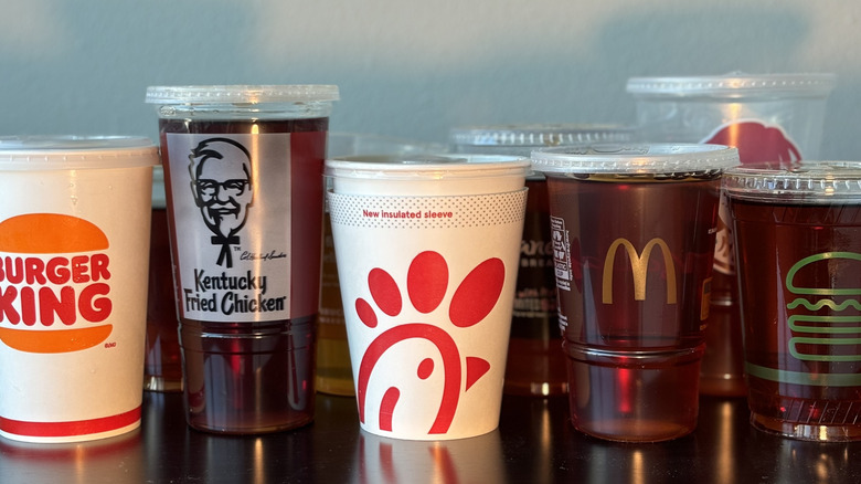 fast food iced tea cups