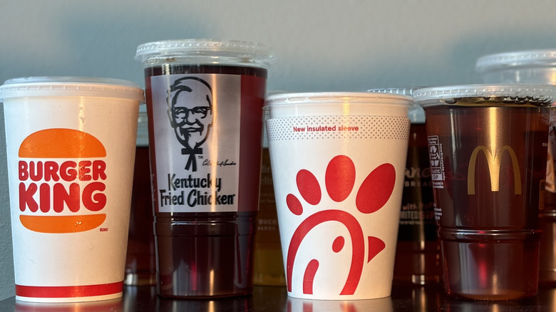 lineup of fast food teas