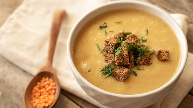 Bowl of lentil soup