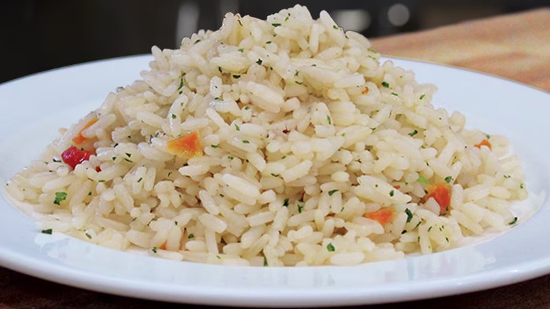 A plate of rice pilaf