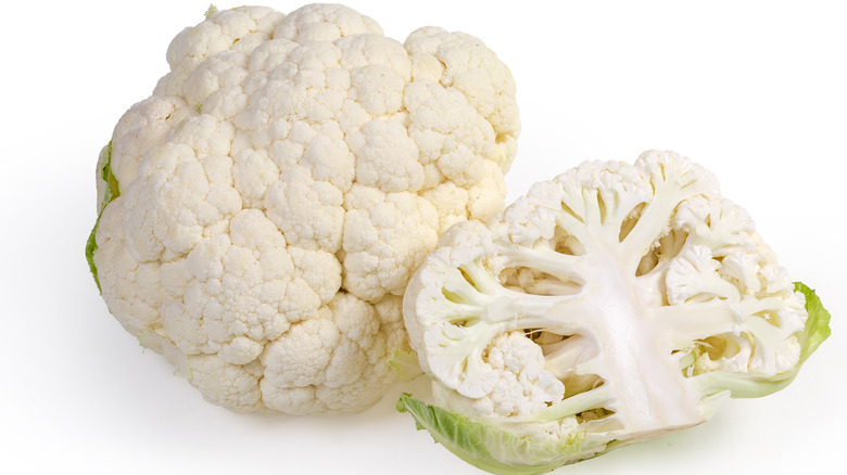 cauliflower head and stalk