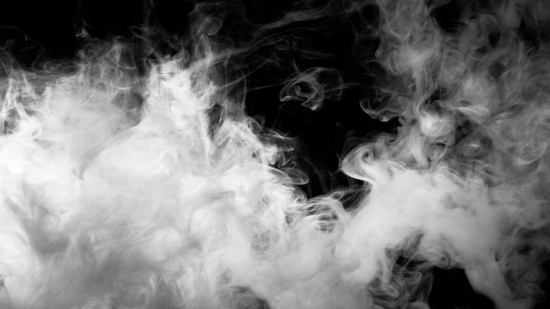 Smoke on black background