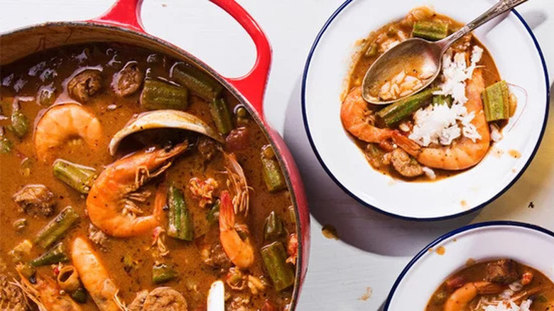 sausage and seafood gumbo